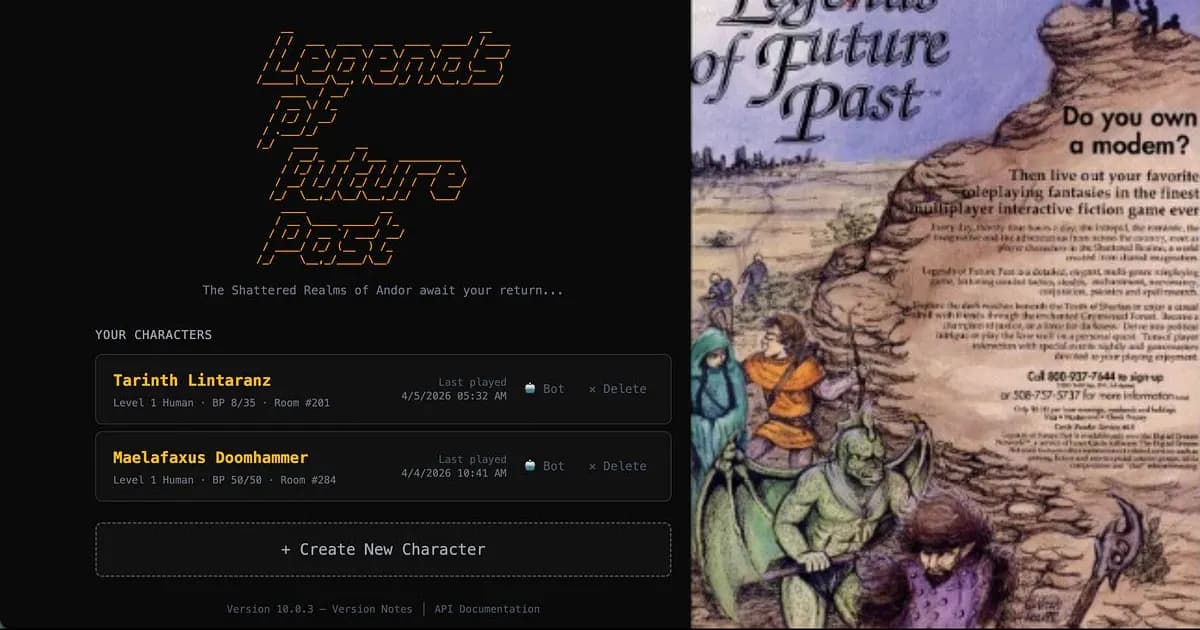 Legends of Future Past (1992): preview from meditations.metavert.io